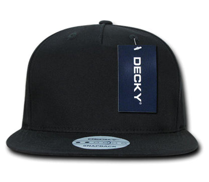 Decky Flat Bill Cotton 5 Panel Constructed High Crown Baseball Hats Caps-Woodland-