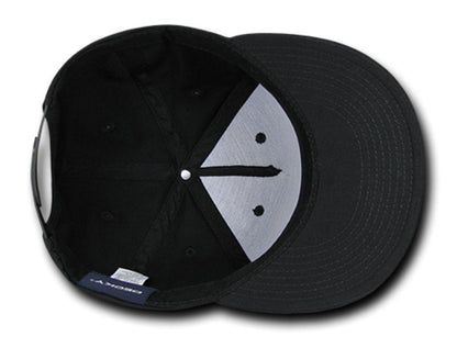 Decky Flat Bill Cotton 5 Panel Constructed High Crown Baseball Hats Caps-Woodland-