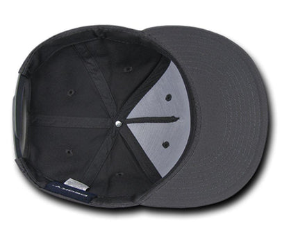 Decky Flat Bill Cotton 5 Panel Constructed High Crown Baseball Hats Caps-Woodland-