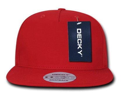 Decky Flat Bill Cotton 5 Panel Constructed High Crown Baseball Hats Caps-Woodland-
