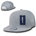 Decky Flat Bill Mesh Trucker Baseball 6 Panel Constructed Camo Two Tone Caps Hats-Heather Grey-