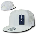 Decky Flat Bill Mesh Trucker Baseball 6 Panel Constructed Camo Two Tone Caps Hats-White-