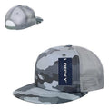 Decky Flat Bill Camouflage Cotton Foam Mesh Trucker Hats Caps Snapback Unisex-URBAN/URBAN/GREY-