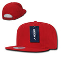 Decky Flat Bill Snapback Cotton Two Tone Baseball Green Under Visor Hats Caps-Red-
