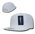 Decky Flat Bill Snapback Cotton Two Tone Baseball Green Under Visor Hats Caps-White-
