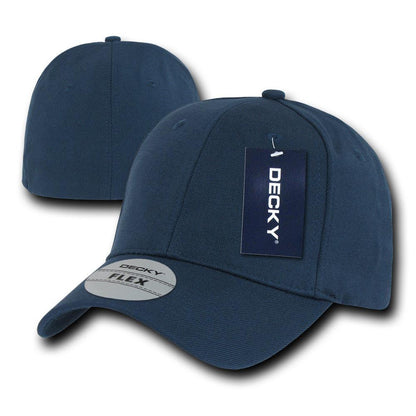 Decky Flex Elastic Fitted 6 Panels One Size High Crown Baseball Hats Caps Unisex-LIGHT BLACK-