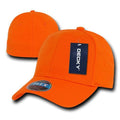 Decky Flex Elastic Fitted 6 Panels One Size High Crown Baseball Hats Caps Unisex-ORANGE-