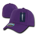 Decky Flex Elastic Fitted 6 Panels One Size High Crown Baseball Hats Caps Unisex-PURPLE-