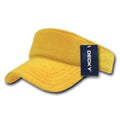 Decky Golf Tennis Walking Visor Sports Summer Sun Terry Cloth Snug Fit Unisex-996-Yellow-