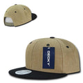 Decky Heavy Duty Jute Snapbacks Flat Bill Baseball Hats Caps Unisex-Black-