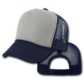 Decky Industrial Foam Trucker 5 Panel Hats Caps Two Tone Mesh Snapback-Navy / Grey-