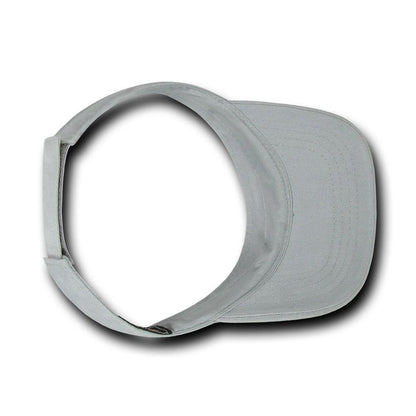 Decky Kids Size 100% Cotton Visors Sports Beach Outdoors Boys Girls Hook & Loop-Grey-