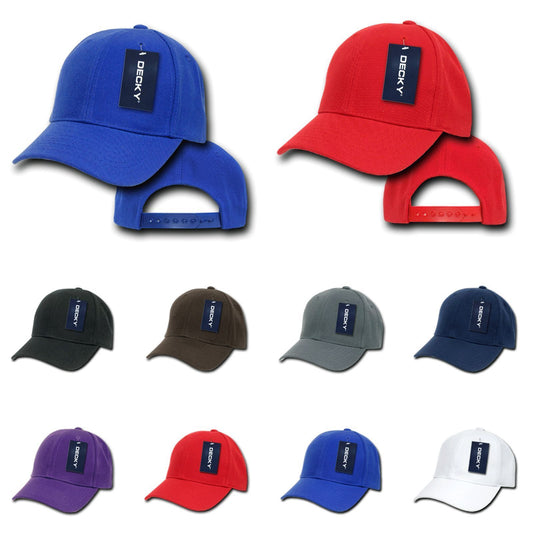 Decky Kids Size Boys Girls Pro Style Baseball Hats Caps Snapback Solid Colors-CHARCOAL-