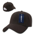 Decky Low Crown Plain Two Tone Curved Bill 6 Panel Dad Hats Caps-BROWN-