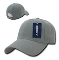 Decky Low Crown Plain Two Tone Curved Bill 6 Panel Dad Hats Caps-GREY-