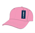 Decky Low Crown Plain Two Tone Curved Bill 6 Panel Dad Hats Caps-Pink-