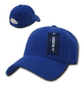 Decky Low Crown Plain Two Tone Curved Bill 6 Panel Dad Hats Caps-ROYAL-