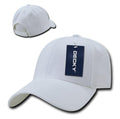Decky Low Crown Plain Two Tone Curved Bill 6 Panel Dad Hats Caps-WHITE-