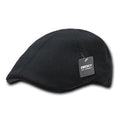 Decky Melton 6 Panel Wool Woven Ivy Sports Comfort Hats Caps-Black-S/M-