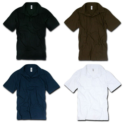 Decky Men'S 30S Jersey Polo Plain Golf Cotton Slim Fit Shirts-Medium-BLACK-