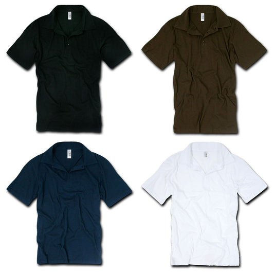 Decky Men'S 30S Jersey Polo Plain Golf Cotton Slim Fit Shirts-Medium-BLACK-