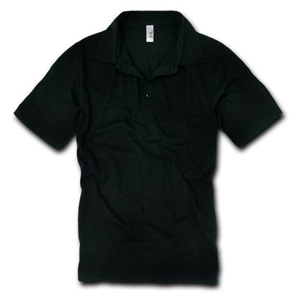 Decky Men'S 30S Jersey Polo Plain Golf Cotton Slim Fit Shirts-Medium-BLACK-