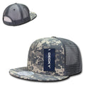 Decky Military Army Camo Acu Ripstop Flat Bill Trucker Cotton Hats Caps-ACU-