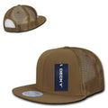 Decky Military Army Camo Acu Ripstop Flat Bill Trucker Cotton Hats Caps-Coyote-
