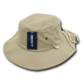 Decky Original Aussie Drawstring Boonie Bucket Fishing Outback Caps Hats-Khakhi-Small/Medium-