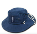 Decky Original Aussie Drawstring Boonie Bucket Fishing Outback Caps Hats-Navy-Small/Medium-