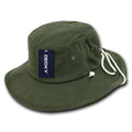 Decky Original Aussie Drawstring Boonie Bucket Fishing Outback Caps Hats-Olive-Small/Medium-