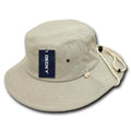 Decky Original Aussie Drawstring Boonie Bucket Fishing Outback Caps Hats-Stone-Small/Medium-