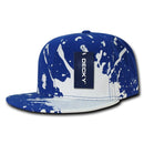 Decky Paint Splat Snapback Baseball 6 Panel 100% Cotton Structured Caps Hats-Black- 8 image