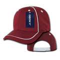 Decky Performance Mesh Piped 6 Panel Snapback Jersey Mesh Baseball Caps Hats-Cardinal-