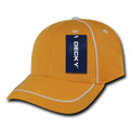 Decky Performance Mesh Piped 6 Panel Snapback Jersey Mesh Baseball Caps Hats-Gold-