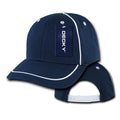 Decky Performance Mesh Piped 6 Panel Snapback Jersey Mesh Baseball Caps Hats-Navy-