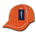Decky Performance Mesh Piped 6 Panel Snapback Jersey Mesh Baseball Caps Hats-Orange-