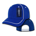 Decky Performance Mesh Piped 6 Panel Snapback Jersey Mesh Baseball Caps Hats-Royal-