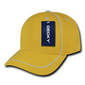 Decky Performance Mesh Piped 6 Panel Snapback Jersey Mesh Baseball Caps Hats-Yellow-