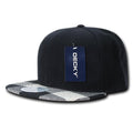 Decky Plaid Flat Bill Snapbacks 6 Panel Baseball Hats Caps Unisex-1045-Black/Salt & Peppe-