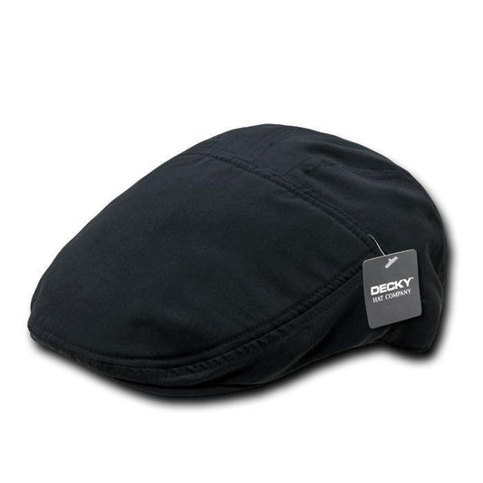 Decky Poly Woven Ivys Hats Drivers Cabbie Newsboy Gatsby Golf-Black-Small/Medium-