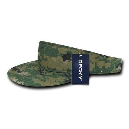 Decky Pre Curved Bill Camouflage Camo Golf Summer Sun Beach Acyrlic Visors-ACU-