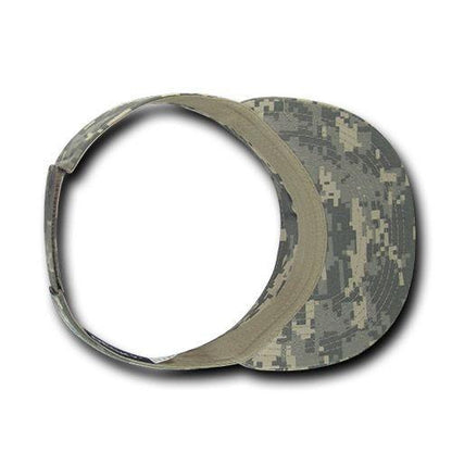 Decky Pre Curved Bill Camouflage Camo Golf Summer Sun Beach Acyrlic Visors-ACU-