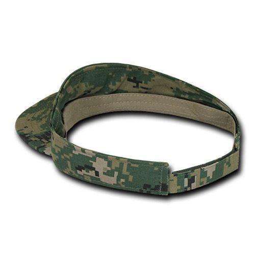 Decky Pre Curved Bill Camouflage Camo Golf Summer Sun Beach Acyrlic Visors-ACU-