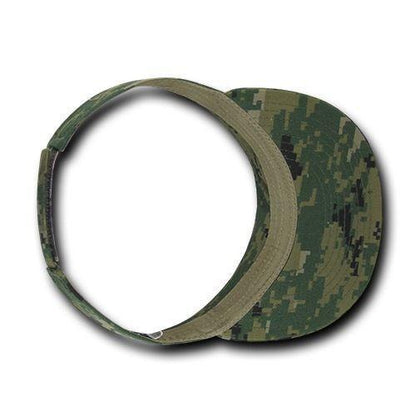 Decky Pre Curved Bill Camouflage Camo Golf Summer Sun Beach Acyrlic Visors-ACU-