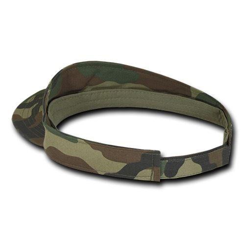 Decky Pre Curved Bill Camouflage Camo Golf Summer Sun Beach Acyrlic Visors-ACU-