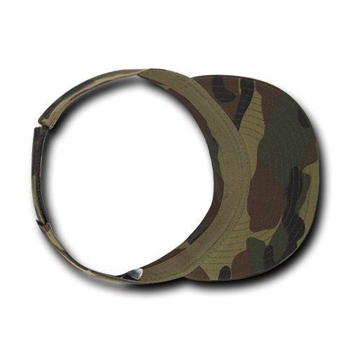 Decky Pre Curved Bill Camouflage Camo Golf Summer Sun Beach Acyrlic Visors-ACU-
