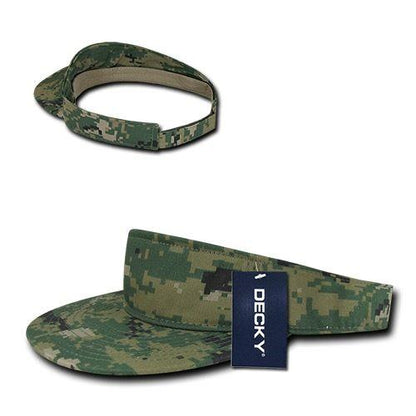 Decky Pre Curved Bill Camouflage Camo Golf Summer Sun Beach Acyrlic Visors-MCU-