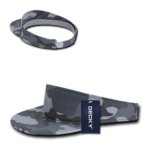 Decky Pre Curved Bill Camouflage Camo Golf Summer Sun Beach Acyrlic Visors-URBAN-