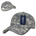 Decky Relaxed Cotton Camouflage Low Crown Pre Curved Bill Buckle Dad Caps Hats-ACU-